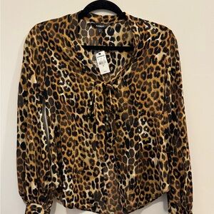 Express Leopard Print Women's Top